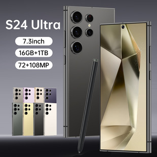 Трансграничный мобильный телефон S24 Ultra Встроенная ручка 7,3-дюймовый большой экран Android 14