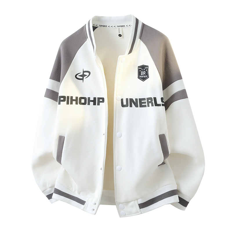 Cardigan Sweatshirt Boys Spring and Autumn New Style Jacket Trendy Brand Youth Loose Sports Casual Outerwear Men's Clothing