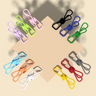 Rainbow Color Windproof Clip Multi-functional Clip Plastic Immersion Seamless Clothesholder Macaron Color Snack Sealing Small Clip