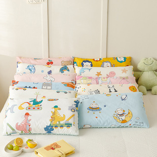 Cotton Children's Pillow with Pillow Case Primary and Secondary School Students Kindergarten 1-6-10 Years Old Cotton Cartoon Bean Pillow