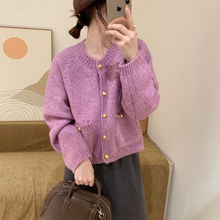 Chanel Style Fashion All-match Knitted Cardigan 2024 Autumn and Winter New All-match Sweet Top Slimming Elegant Sweater for Women