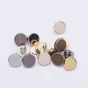 High-end plastic metal-like flat electroplated high-leg button men's and women's shirt sweater windbreaker button sweater children's clothing
