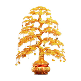 Golden Money Tree Wealth Tree Ornaments TV Wine Cabinet Light Luxury High-end Decoration New House Opening Gift Lucking