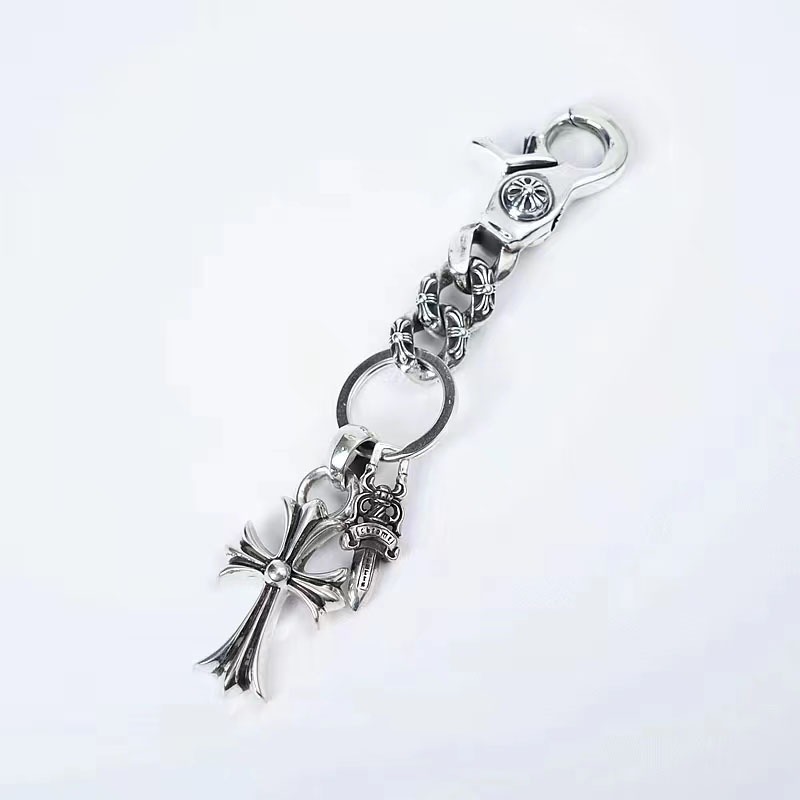 Chaoxuan Crocore Cross Sword Keychain Retro Punk Hip-Hop Men's and Women's Backpack Pendant Accessories Ins