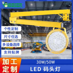 Factory Customized Led Dock Light Warehouse Loading and Unloading Belt Flexible Arm Rotating Lighting Led Work Light Outdoor Floodlight