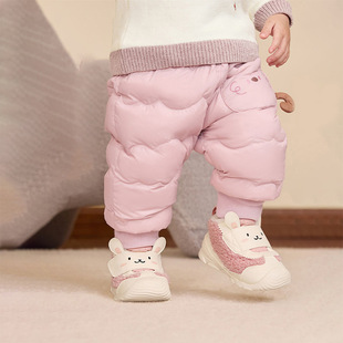 Baby Children's Down Pants Boys and Girls Outer Wear Lightweight Winter Thickened Small and Medium-sized Children's Baby Casual Warm Pants