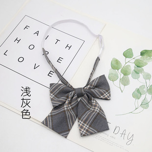 In stock JK free TR camel light gray chocolate Japanese college style plaid tie collar flower clothing