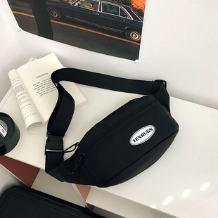 Japanese style trendy messenger bag outdoor ins simple waterproof chest bag trendy men's bag Sports mobile phone waist bag