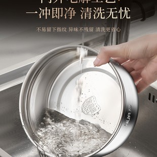 Huagida Fresh-keeping Box 304 Stainless Steel Microwave Heating Lunch Box Round Bowl with Lid Sealed Refrigerator Storage