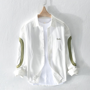 Z718 Japanese style loose casual men's shirt jacket