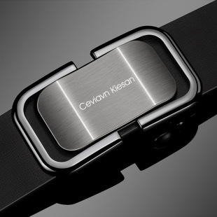 Ceviavn Kiesan leather belt men's toothless inner wear automatic buckle pants belt Business All-match men's belt