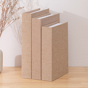 Plain linen cloth fake book decorations book model room props model Book office bookcase simulation book ornaments