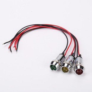 10mm metal indicator LED Signal lamp 3V6V12V24V220V power light 220V red