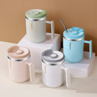 2024 new 316 stainless steel mug with lid coffee cup for girls and boys insulation cup high color value exquisite