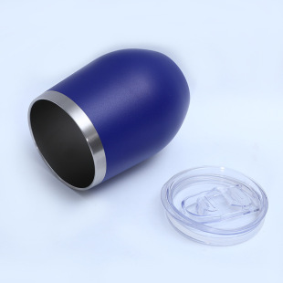 Amazon 304 Stainless Steel 12oz Eggshell Cup Simple U-Shaped Thermos Double-Layer Vacuum swig Wine Glass in stock