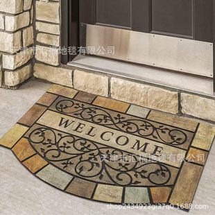 temu Labeling Retro Entrance Mat Absorbent Non-slip Easy-care Entrance Mat Floor Mat Cross-border Exclusive
