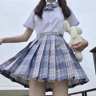 Школьный комплект для плавающей луны jk униформа подлинная сетка юбка с короткими рукавами