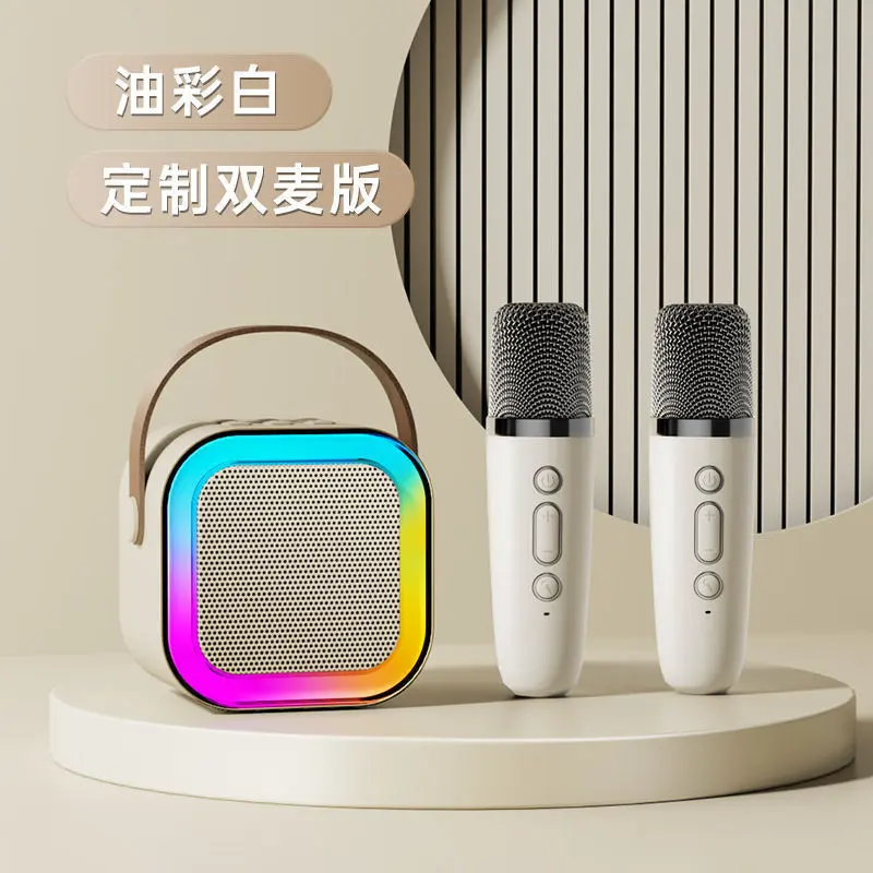 Home Karaoke Bluetooth Speaker Ktv Karaoke Wireless Dual Microphone All-In-One Karaoke Audio Kidsren's Set