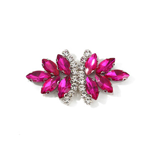 Factory direct supply multi-color rhinestone crystal flower cloth paste geometric women's shoes and hats clothing accessories in stock wholesale