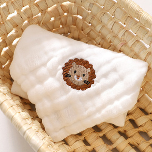 Baby saliva towel summer thin high-looking 1-2-year-old newborn baby cotton class a six-layer gauze small square towel