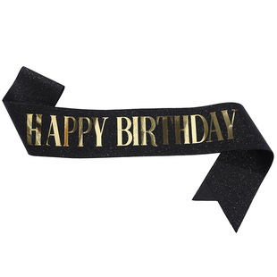 European and american new party HAPPY BIRTHDAY wedding dress with glitter cloth gilding shoulder strap BIRTHDAY dress up