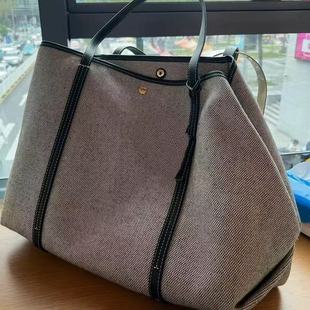 Spring and Summer New Casual All-match Canvas Portable Simple Tote Bag Large Capacity Commuting Mummy Bag Women's Bag Fashionable