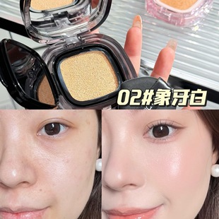JOJO DIARY Black Powder Lightweight Flamless Air Cushion Moisturizing Concealer Concealed Pores Lasting Fixed Makeup Waterproof and Sweat-proof
