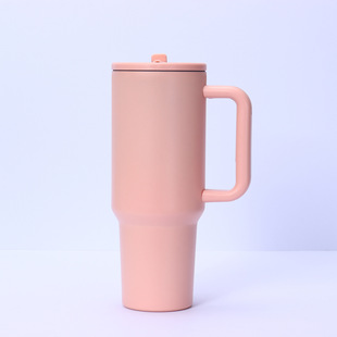 Large capacity 40oz suction pipe cup thermal insulation cold bully cup 304 stainless steel thermos cup portable portable beer cup