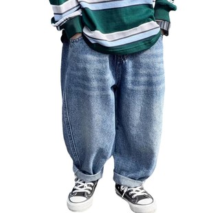 Boys' Jeans 2025 Spring and Autumn New Children's Korean Style Loose Casual Pants Large Children's Straight Trousers