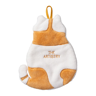 Cat Wipe Hand Towel Hanging Absorbent Coral Fleece Wash Hand Towel Children's Cute Towel Kitchen Toilet Thickened Wipe