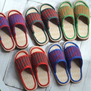Fashion summer sandals hand woven diy full set linen non-slip wear-resistant high quality linen shoes material bag