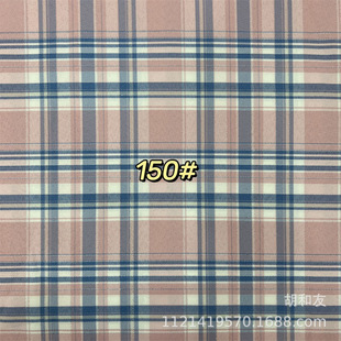 New in stock woven polyester plaid fabric yarn-dyed JK fabric school uniform pleated skirt bow tie suit shirt plaid