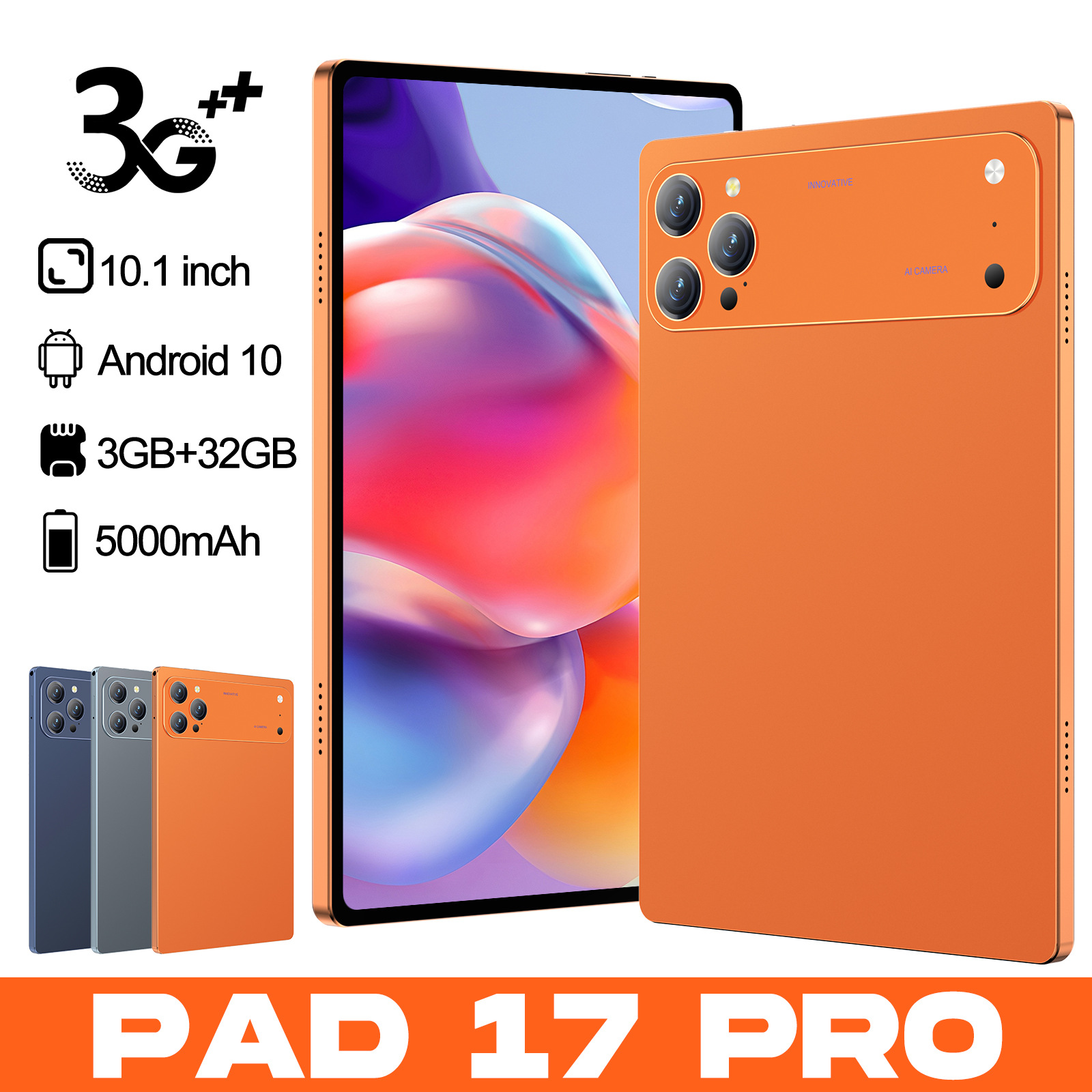 New cross-border tablet Pad 17 Pro 10.1inch screen 3+32GB Android 10 octa-core, hot-selling from the factory