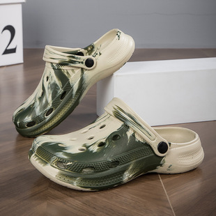 Cross-border 2025 new casual Joker plus size beach shoes lovers color matching beach shoes garden sandals wholesale