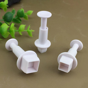 3pcs Квадратная форма для тиснения пружинная форма для прессования DIY для выпечки сахарного торта