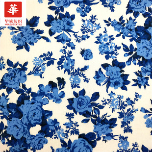 Supply a variety of cotton printed small floral roses men's children's clothing tie shoes and hats fabric spot wholesale