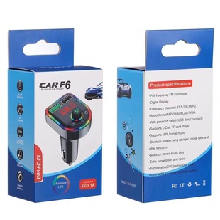 F5 автомобильный mp3-плеер автомобильное зарядное устройство Bluetooth двойной USB прикуриватель автомобильная FM-карта с окружающим освещением f6