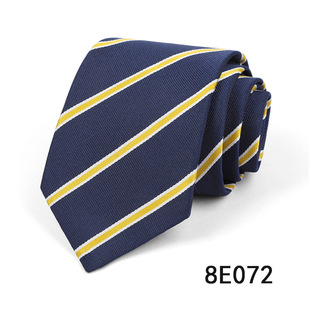 2024 new men's tie striped business casual executive dress 8cm polyester jacquard hand tie wholesale