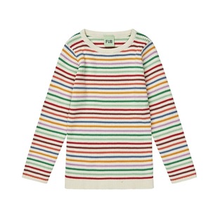Ins style SS25 Denmark FUB spring and summer baby boys and girls children's clothing children's temperament striped knitted long sleeve trousers presale