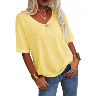 European and American Cross-border New Women's Top Amazon Independent Station Summer Explosions Women's Outstanding Loose Casual T-Shirt