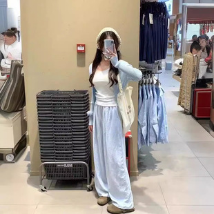 Spot Real Shot Korean Dongdaemun Trendy Brand Designer Multi-color Elastic Waist Drawstring Lace Loose Slimming Look Pants