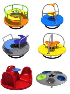 Outdoor Kidsren's Swivel Chair Kindergarten Playground Spring Swivel Chair Large Amusement Flying Saucer Swivel Chair Amusement Facility