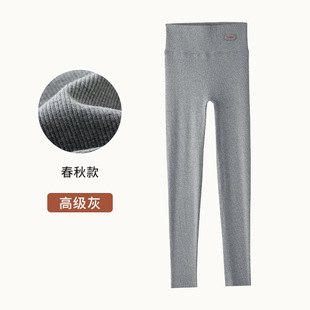 Women's Spring and Autumn Outer Wear Thin High Waist Pattern Slimming Stretch Pants with Pure Cotton Threaded Leggings Without plus size