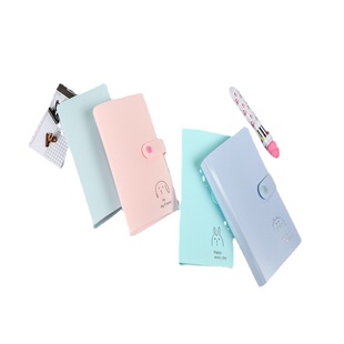Supply business card holder storage creative fresh snap button socket file bag printable logo