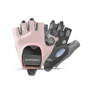 Half Finger Fitness Gloves Women's Non-slip Sports Dumbbell Air Cushion Anti-shock Ice Silk Breathable Yoga Anti-cocoon Cycling Gloves