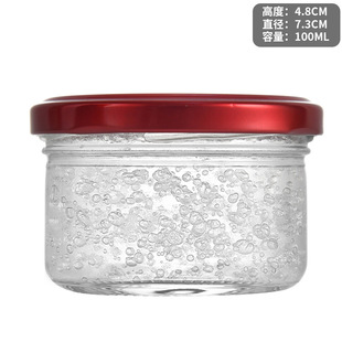 Transparent round instant bird's nest sub-packaging glass bottle large mouth honey bottle Pickles bottle with lid Bird's Nest bottle factory wholesale