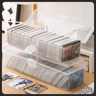 ✅Capacity Card Storage Box Transparent Thickened Portable Household Desktop Poker Game Card Storage