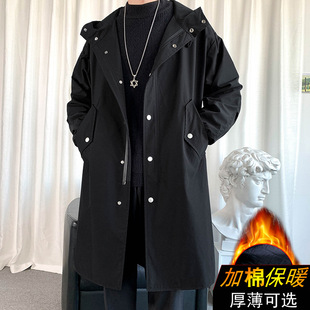 Men's windbreaker coat men's long spring and autumn coat men's long plus size men's 2024 new assault clothing