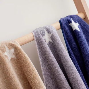 Jialiya 9690 Pure Cotton Lucky Star Face Wash Towel Pure Cotton Soft Absorbent Quick-Drying Non-Shedding Men and Women Home Use