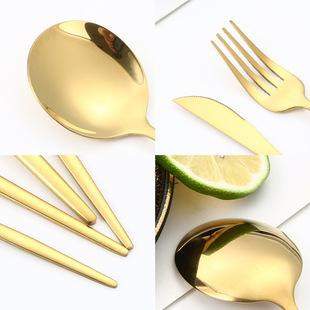 Cross-border Amazon hot selling stainless steel tableware 24-piece set Western food 6-person western food knife, fork and spoon gift box suit
